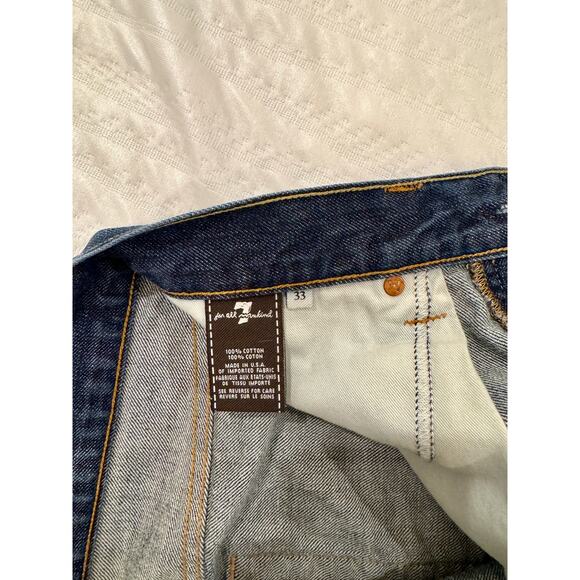 7 For All Mankind Straight Leg Jeans Men’s 33 Relaxed 100% Cotton Premium Y2K - Picture 16 of 16